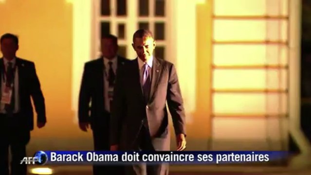 G20: images de la marche d'arrivée au dîner. Durée: 00:44.