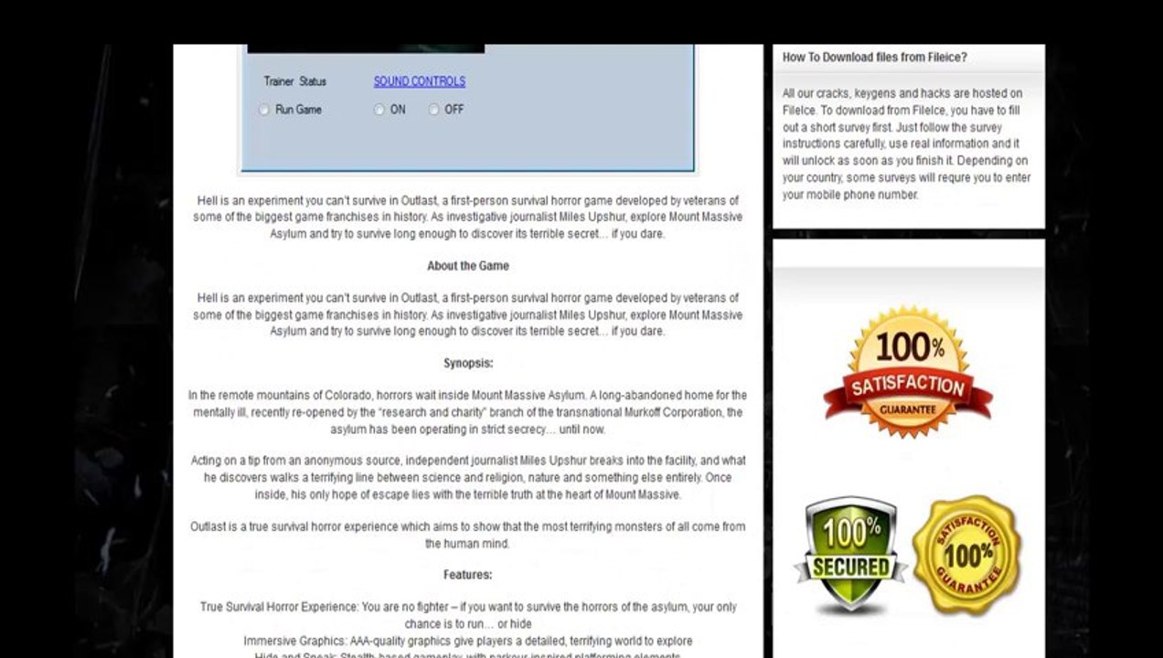 Outlast Trainer Cheat Hack PC