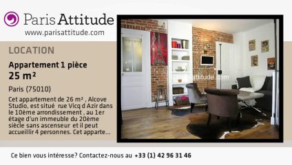 Appartement Alcove Studio à louer - Canal St Martin, Paris - Ref. 7573