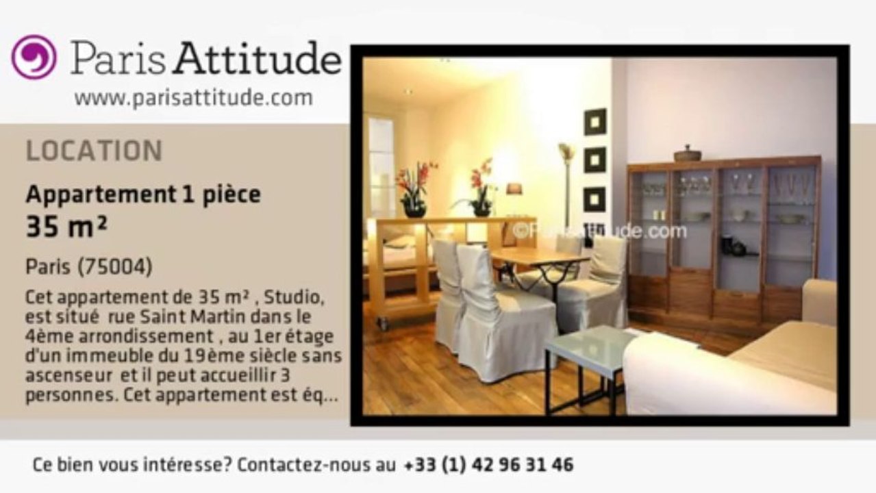 Appartement Studio à louer - Centre George Pompidou, Paris - Ref. 7548