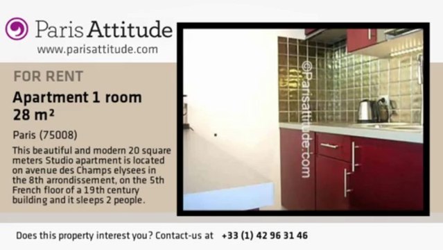 Studio Apartment for rent - Champs Elysées, Paris - Ref. 4837