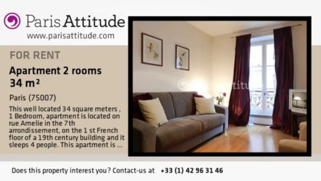 1 Bedroom Apartment for rent - Tour Eiffel, Paris - Ref. 806