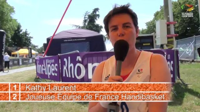 Démonstration de basket fauteuil lors des Championnats du Monde