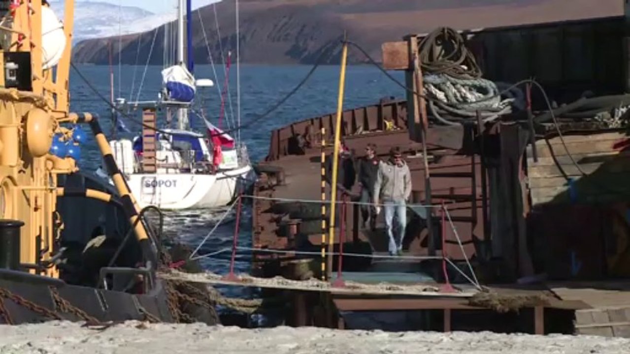 Tara restera deux jours à quai dans cette ville de l'extrême Nord-Est de la Sibérie. Pevek est la dernière escale de Russie © A.Deniaud/francetv nouvelles écritures/Thalassa/Tara Expéditions