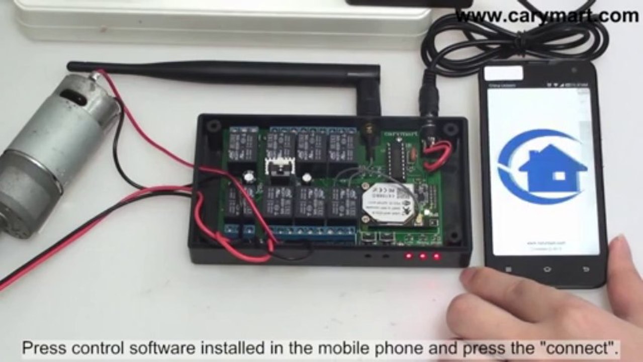 Controlling  DC motor via mobile phone wifi controller