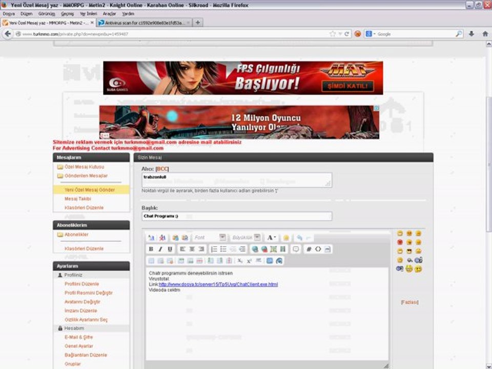 Basit Chat Client Blackout
