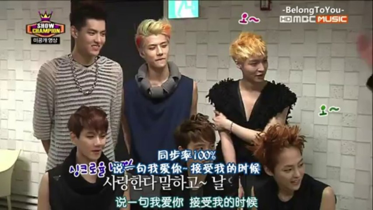 [中字] 130703 MBC ShowChampion EXO採訪+未公開cut