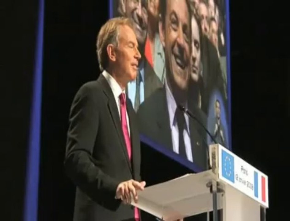 L'humour so british" de Tony Blair à la tribune...