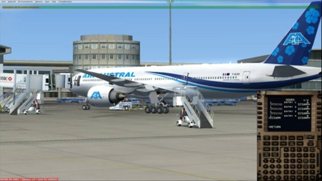 PMDG 777 Air Austral Arrivée @ CDG