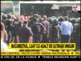 SUPORTERI UNGURI AU COMIS VIOLENTE SI DEVASTARI IN BUCURESTI, in Gara de Nord si Centrul Vechi