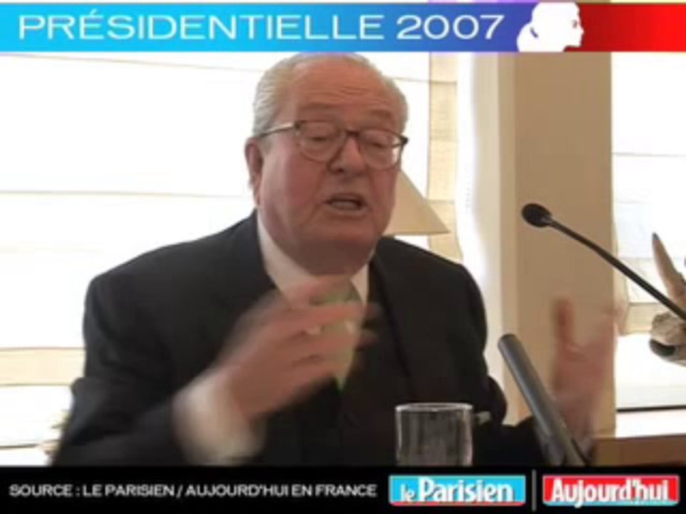Présidentielle 2007 - Le Pen face aux lecteurs du Parisien : M. Le Pen, toujours sincèrement de gauche" ?"