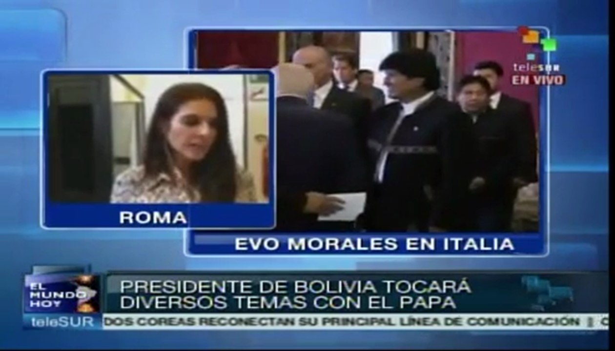 Se reúne Evo Morales con Papa Francisco en El Vaticano
