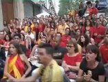 A Paris, les supporters espagnols en délire