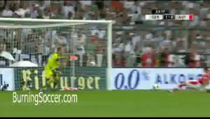 BurningSoccer.com - Miroslav Klose Goal Germany 1-0 Austria