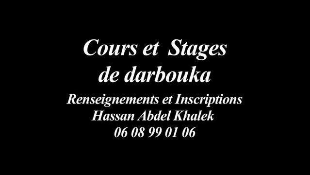 Rentrée septembre 2015/2016 cours débutant de darbouka à Paris 15ème