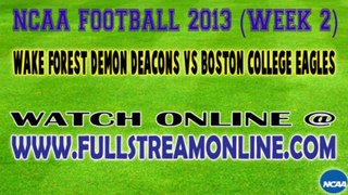 Watch Wake Forest Demon Deacons vs Boston College Eagles Live Streaming Game Online