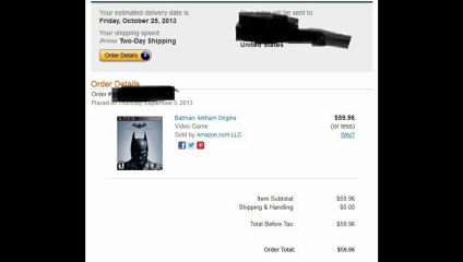Batman Arkham Origins Pre-order Proof!