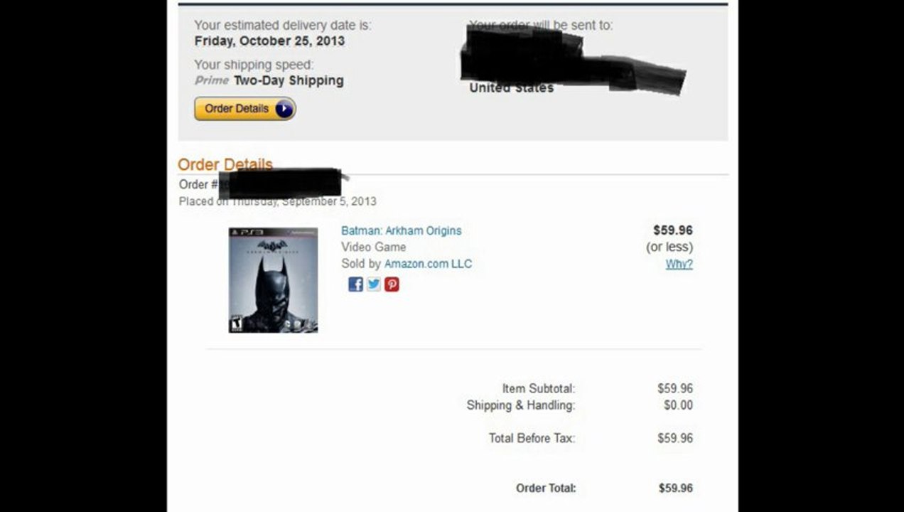 Batman Arkham Origins Pre-order Proof!