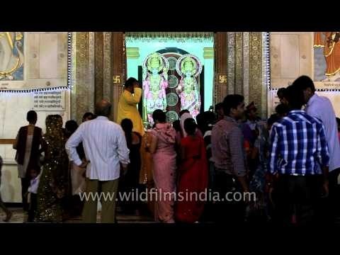 Devotees in Birla Mandir on Janmashtami