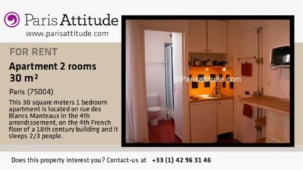 1 Bedroom Apartment for rent - St Paul, Paris - Ref. 593