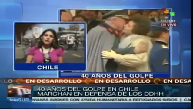 Más de 60 mil chilenos marchan a 40 años de la dictadura de Pinochet