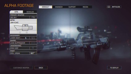 Battlefield 4 Weapon Customization Example