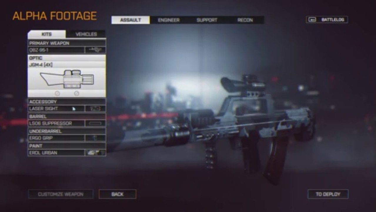 Battlefield 4 - Personnalisation des armes