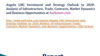 Angola LNG Investment and Strategy Outlook to 2020- Analysis of Infrastructure, Trade, Contracts, Market Dynamics and Business Opportunities