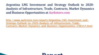 Argentina LNG Investment and Strategy Outlook to 2020- Analysis of Infrastructure, Trade, Contracts, Market Dynamics and Business Opportunities