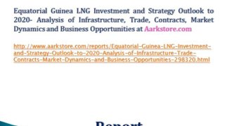 Equatorial Guinea LNG Investment and Strategy Outlook to 2020- Analysis of Infrastructure, Trade, Contracts, Market Dynamics and Business Opportunities