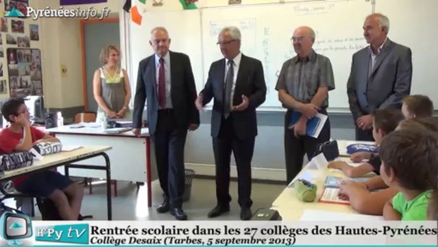 [TARBES]Michel Pélieu au collège Desaix (5 septembre 2013)