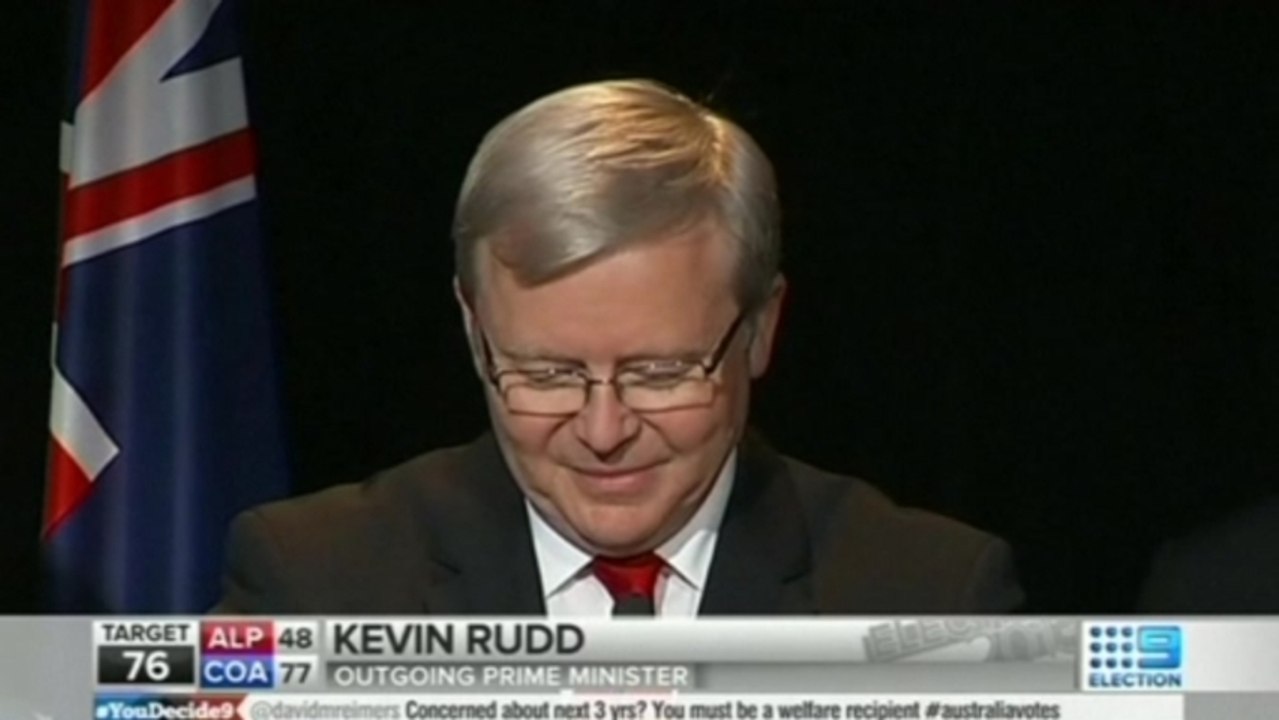 Australia's Rudd concedes defeat