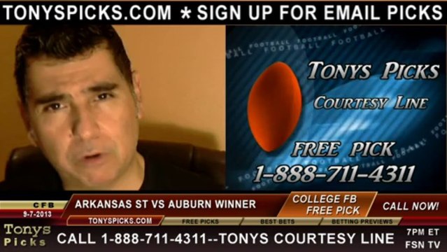 Auburn Tigers vs. Arkansas St Red Wolves Pick Prediction NCAA College Football Odds Preview 9-7-2013