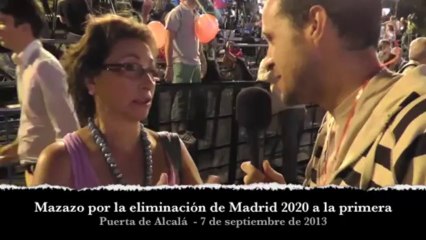 Mazazo en la Puerta de Alcalá tras la eliminación de Madrid 2020 a la primera. 7-9-2013