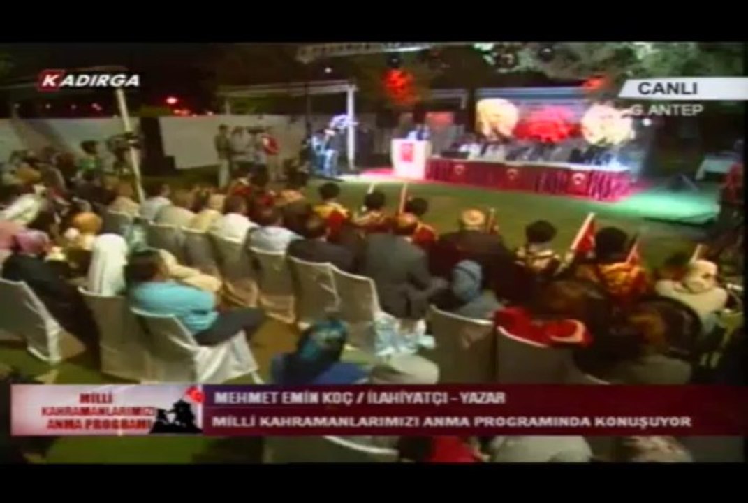 MEHMET EMİN KOÇ GAZİANTEP KONUŞMASI 07,09,2013