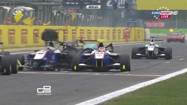 GP3 2013 Monza Big Crash Start Tyre in the wall