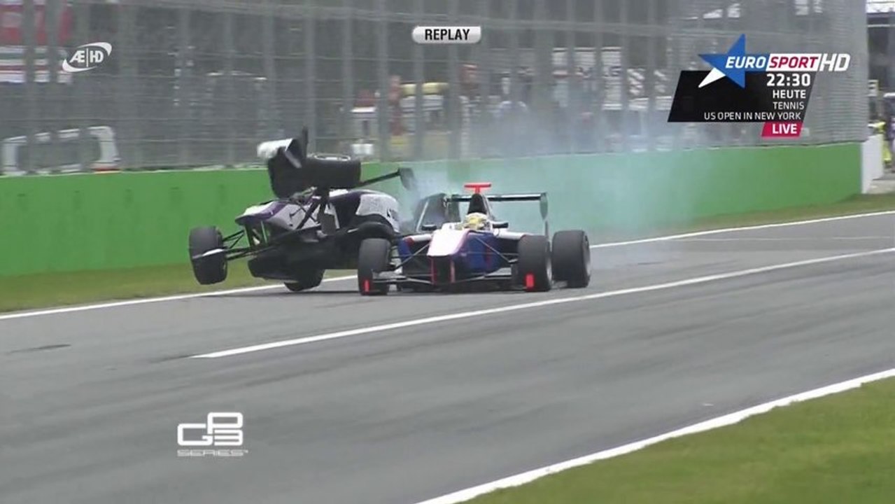GP3 2013 Monza Race2 Massive CRASH airborne Fonz Gomez