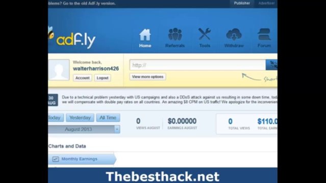 Adfly Cheat Dollars Adder Money Generator Hack