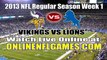 Minnesota Vikings vs Detroit Lions Live Online Stream September 8, 2013