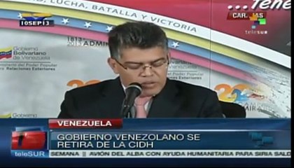 Gobierno venezolano se retira de la CIDH, Jaua explica las razones