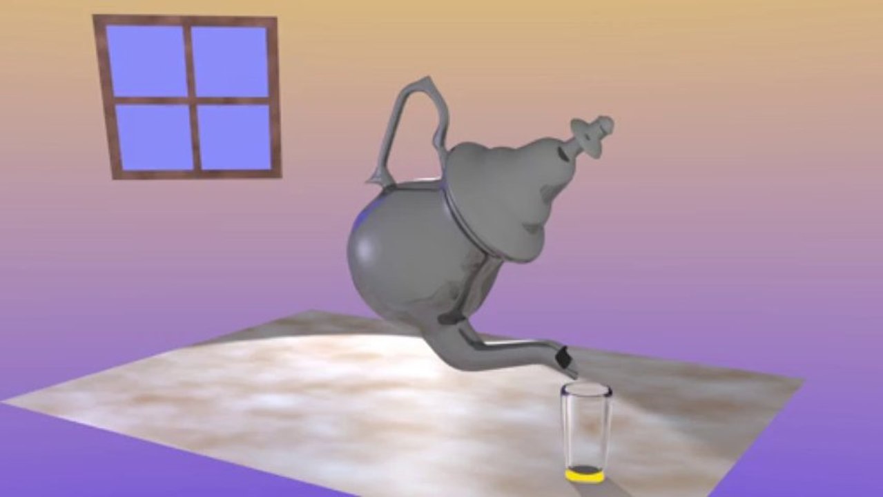Théière 3D animée