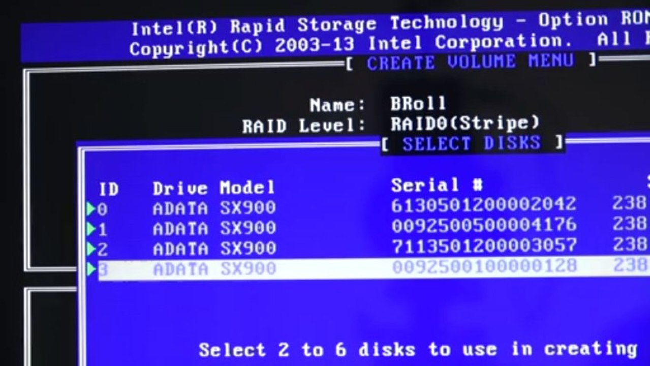 Intel RAID Setup Guide