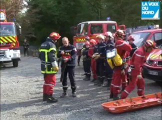 Simulation de catastrophe naturelle chez les pompiers