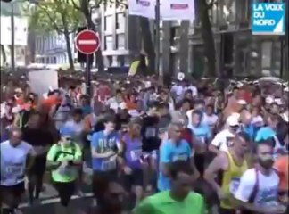 Au coup d'envoi du semi-marathon de la Braderie