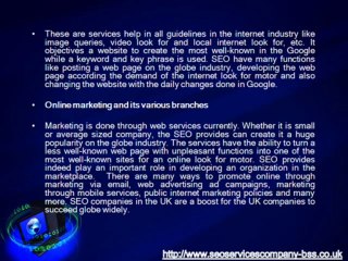 SEO Services-Becoming an Essential Aspect of on the internet Marketing