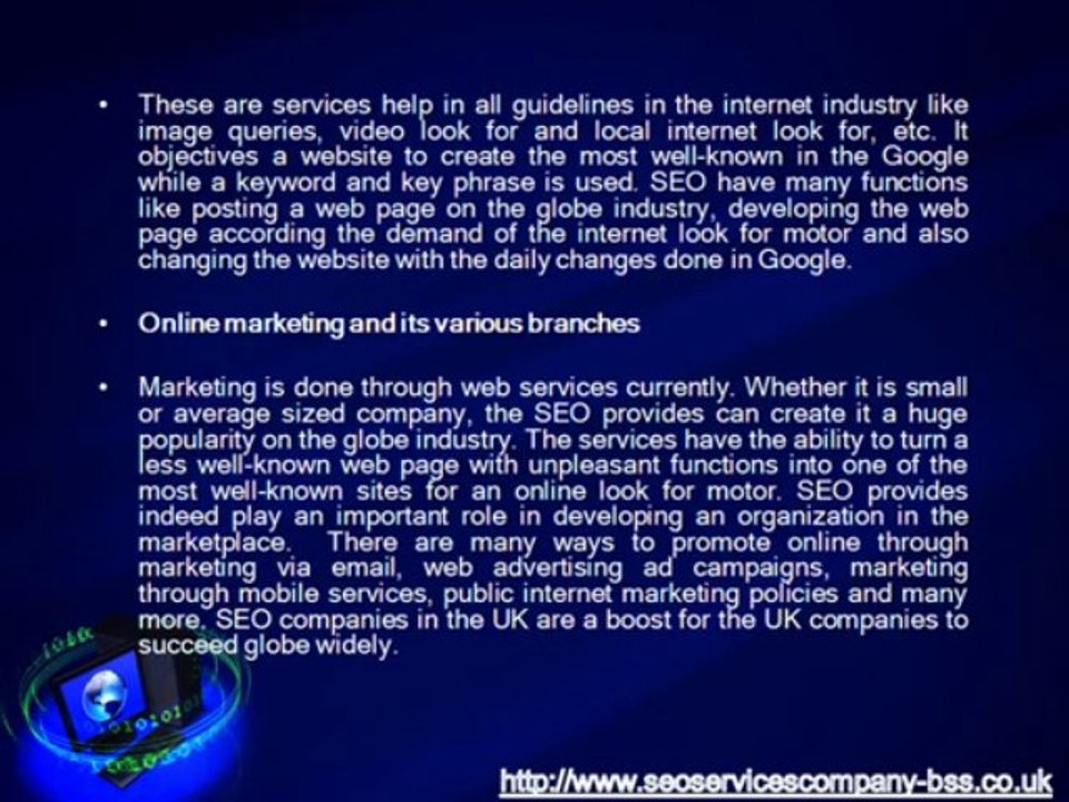 SEO Services-Becoming an Essential Aspect of on the internet Marketing
