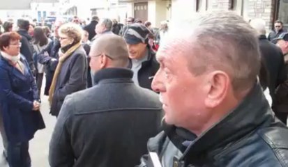 Wimereux : Le père de Gérald Fontaine avant le départ de la marche blanche pour Gérald et Johanna