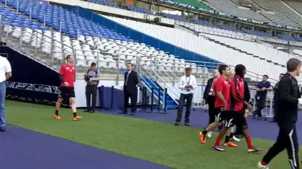 L'entraînement des Lillois au Stade de France