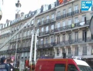 Spectaculaire incendie rue Faidherbe à Lille