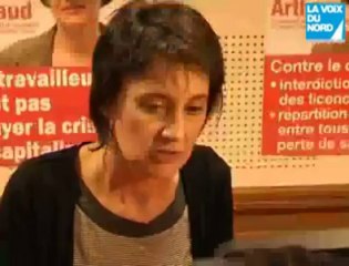 Nathalie Arthaud, en meeting à Lille mercredi soir : « l'effet de manche » Mélenchon